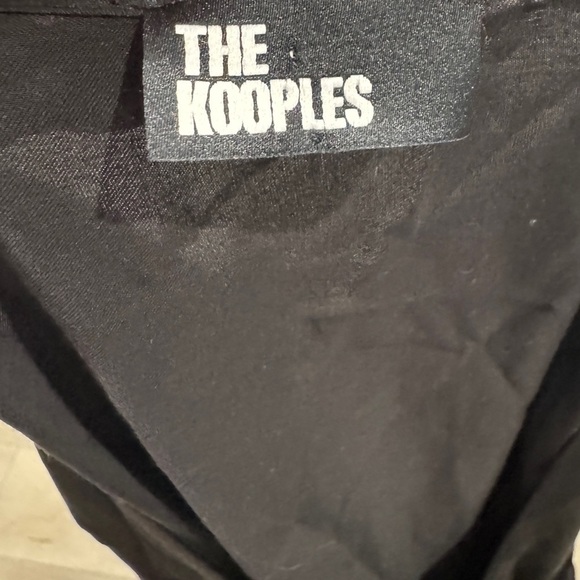 NWT The Kooples Black Long Sleeve V Neckline Maxi Dress Size 2 - Picture 14 of 17